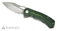 Auerbach Damastmesser Damaszener Stahl Green Micarta 